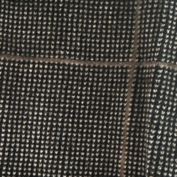 VTG M.E. Sport Men’s Velour LS Polo Pullover Crosshatch Pattern Blk/Brn Size L - Picture 4 of 14